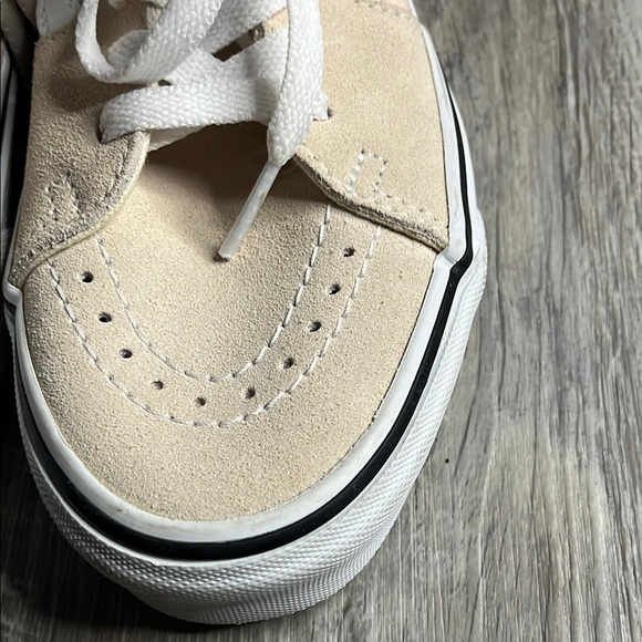 Vans Women's High-Top Sneakers - Pink and White - Picture 2 of 7